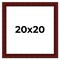 Square Weathered Red Picture Frame - UV Acrylic, Foam Board Backing, Hanging Hardware
